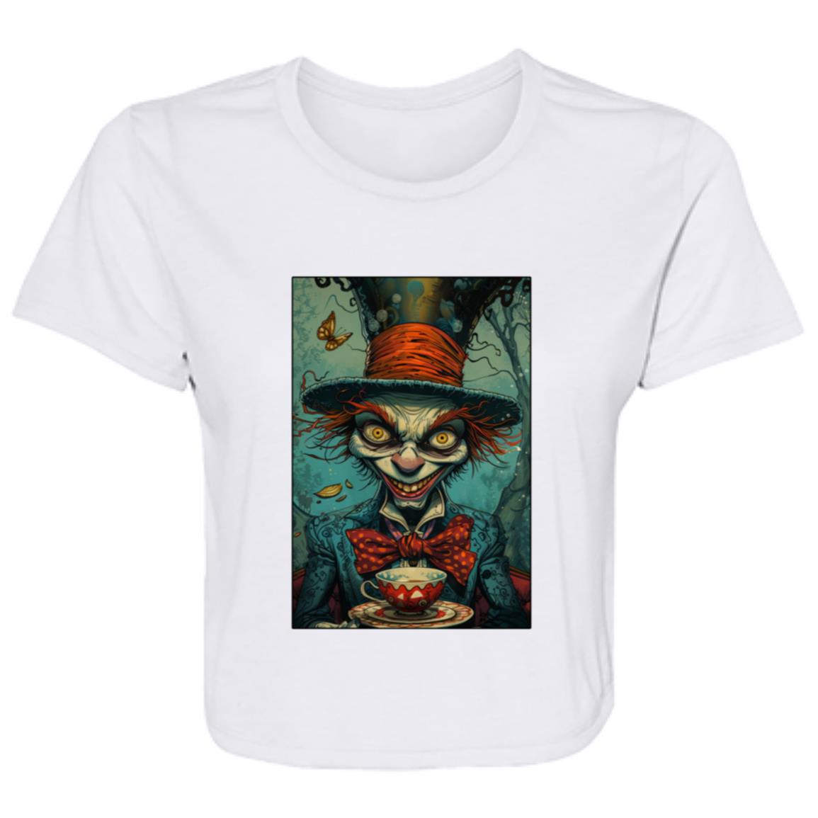 Flowy Cropped Tee Mad Hatter