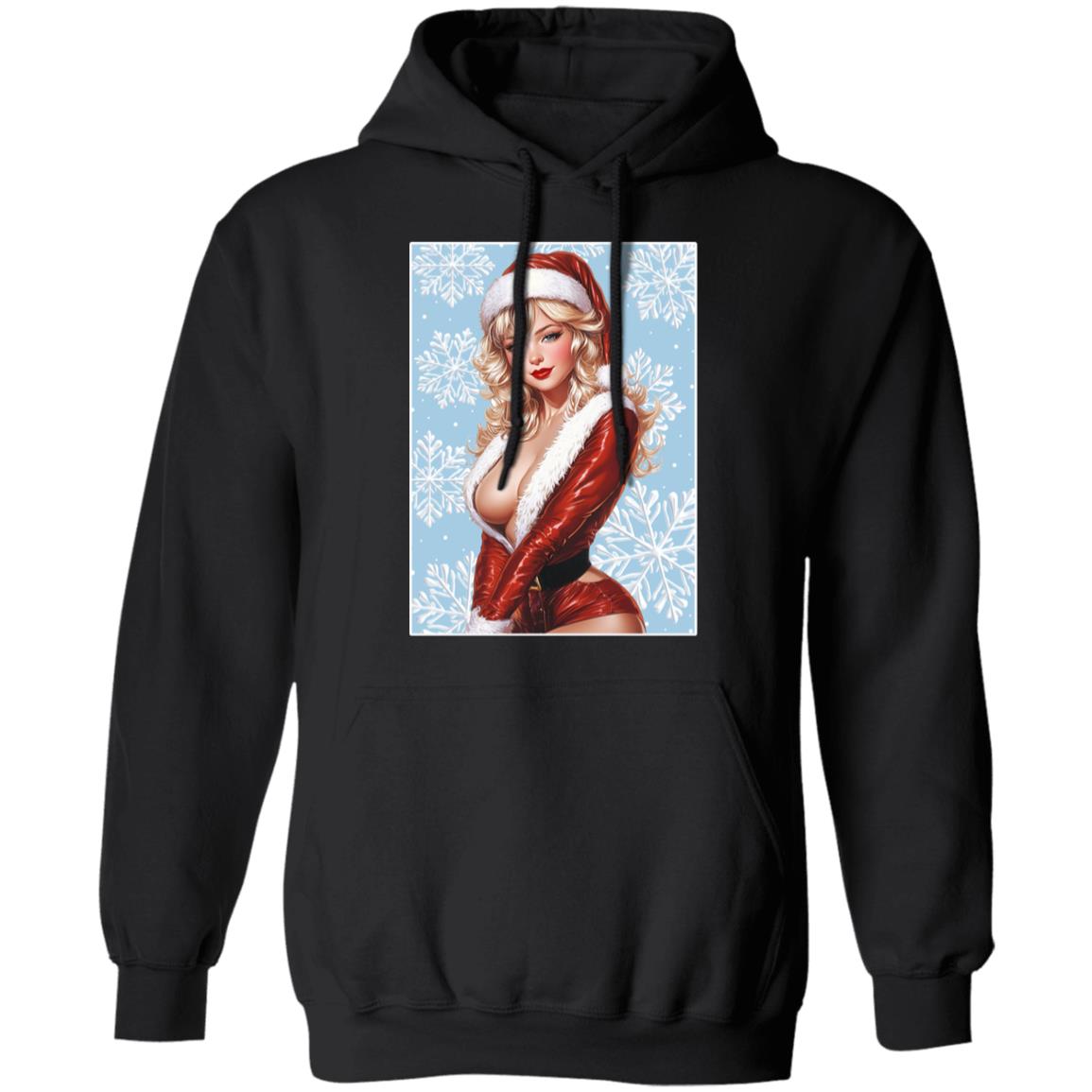 Pullover Hoodie Santa Pin Up Lady