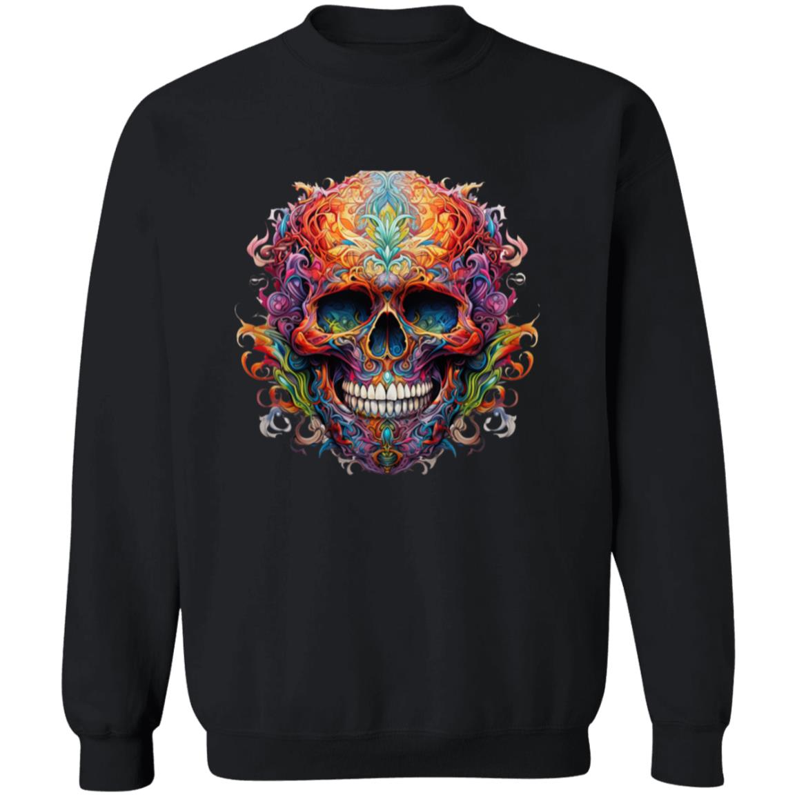 Pullover Sweatshirt Ornamental Skull