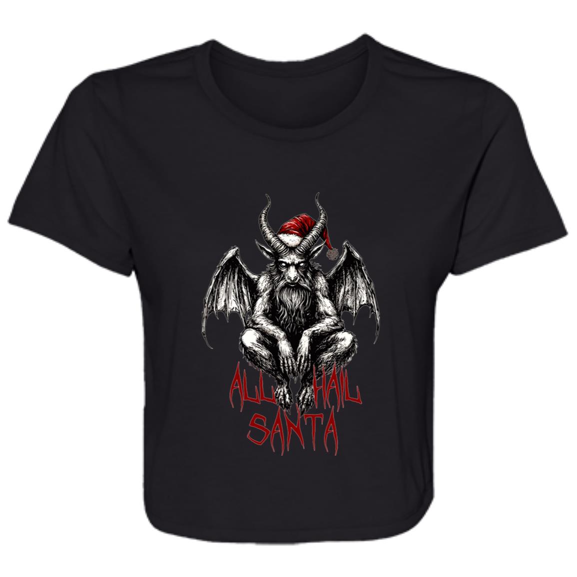 Flowy Cropped Tee All Hail Santa