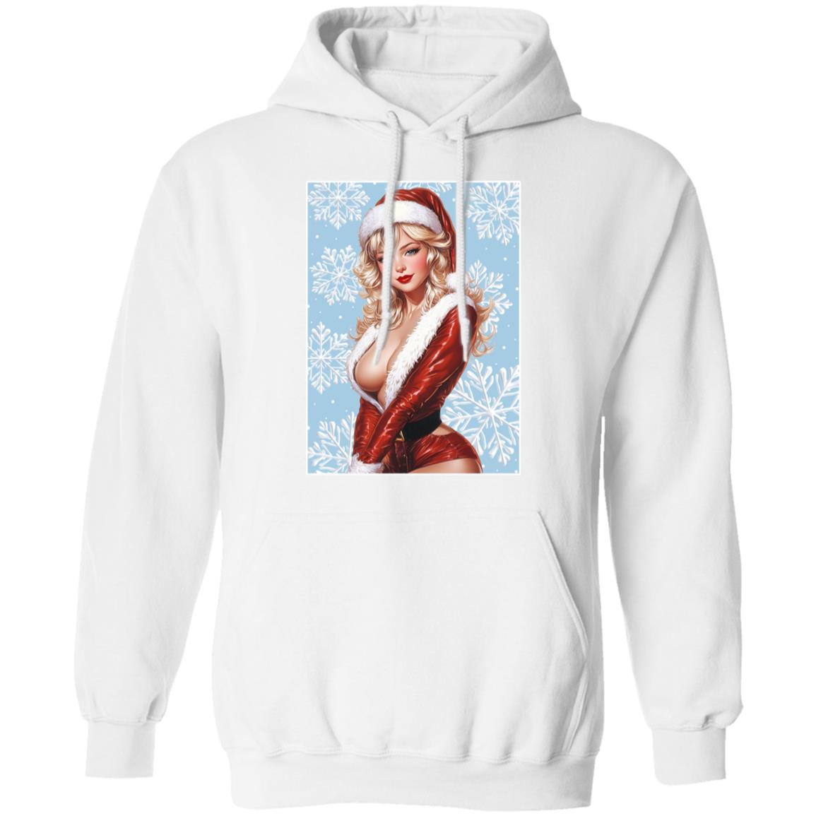 Pullover Hoodie Santa Pin Up Lady