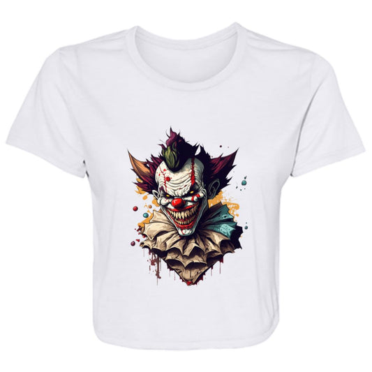 Flowy Cropped Tee Evil Clown