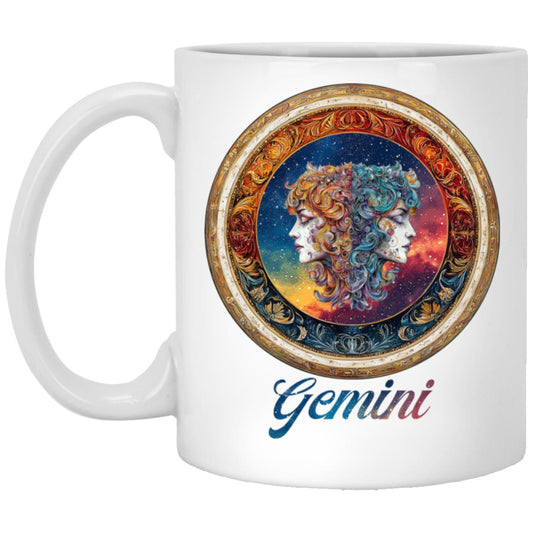 11oz White Mug Zodiac Gemini