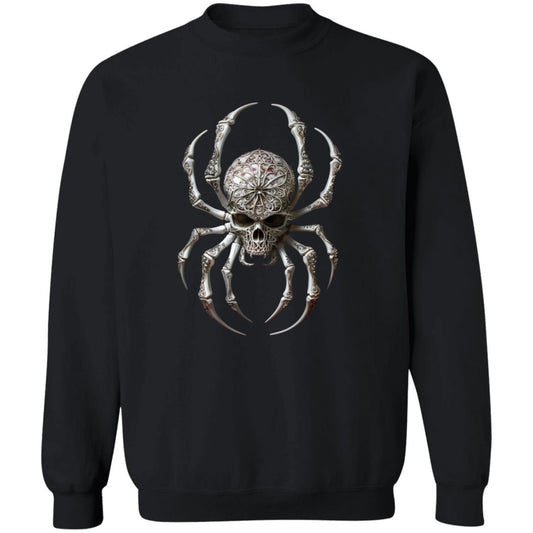 Pullover Sweatshirt Ornamental Skull Spider