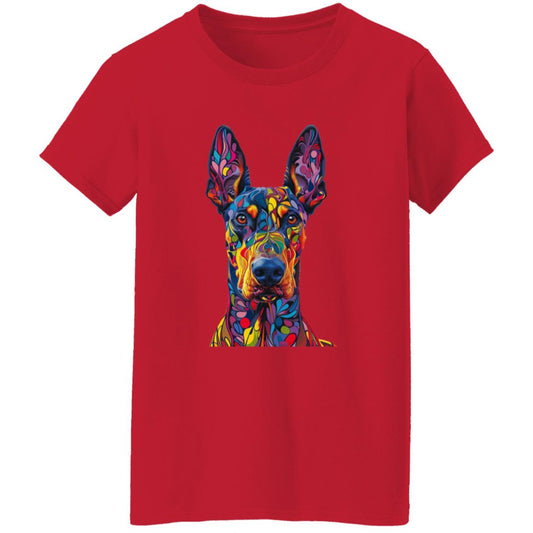 Oversized T-Shirt Colorful Abstract Doberman