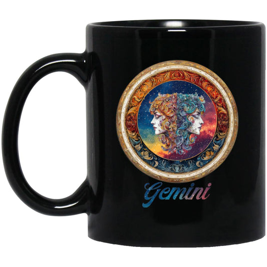 11oz Black Mug Zodiac Gemini