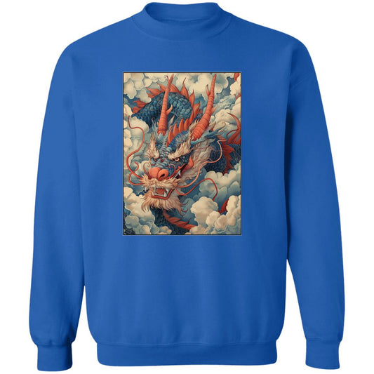 Pullover Sweatshirt Chinese Dragon