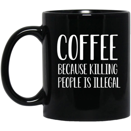 11oz Black Mug COFFEE