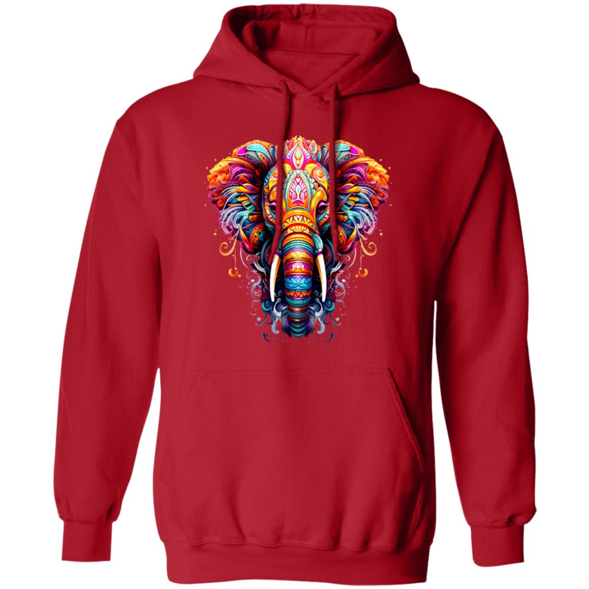 Pullover Hoodie Psychedelic Elephant