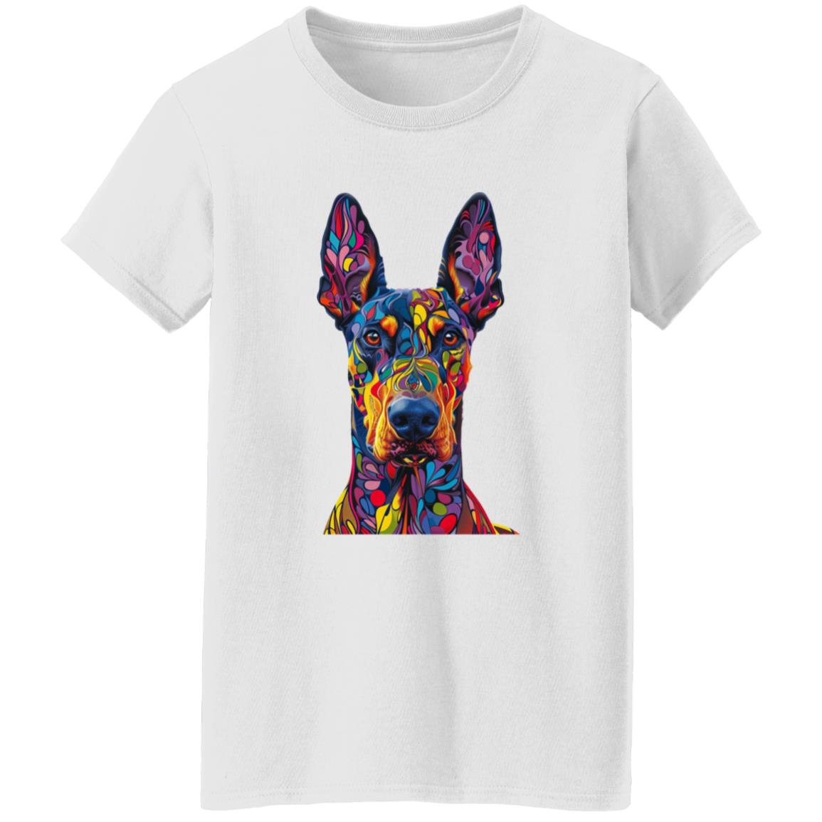 Oversized T-Shirt Colorful Abstract Doberman
