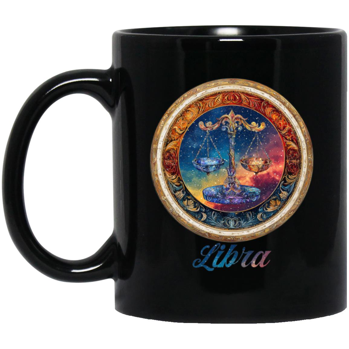 11oz Black Mug Zodiac Libra