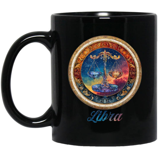 11oz Black Mug Zodiac Libra