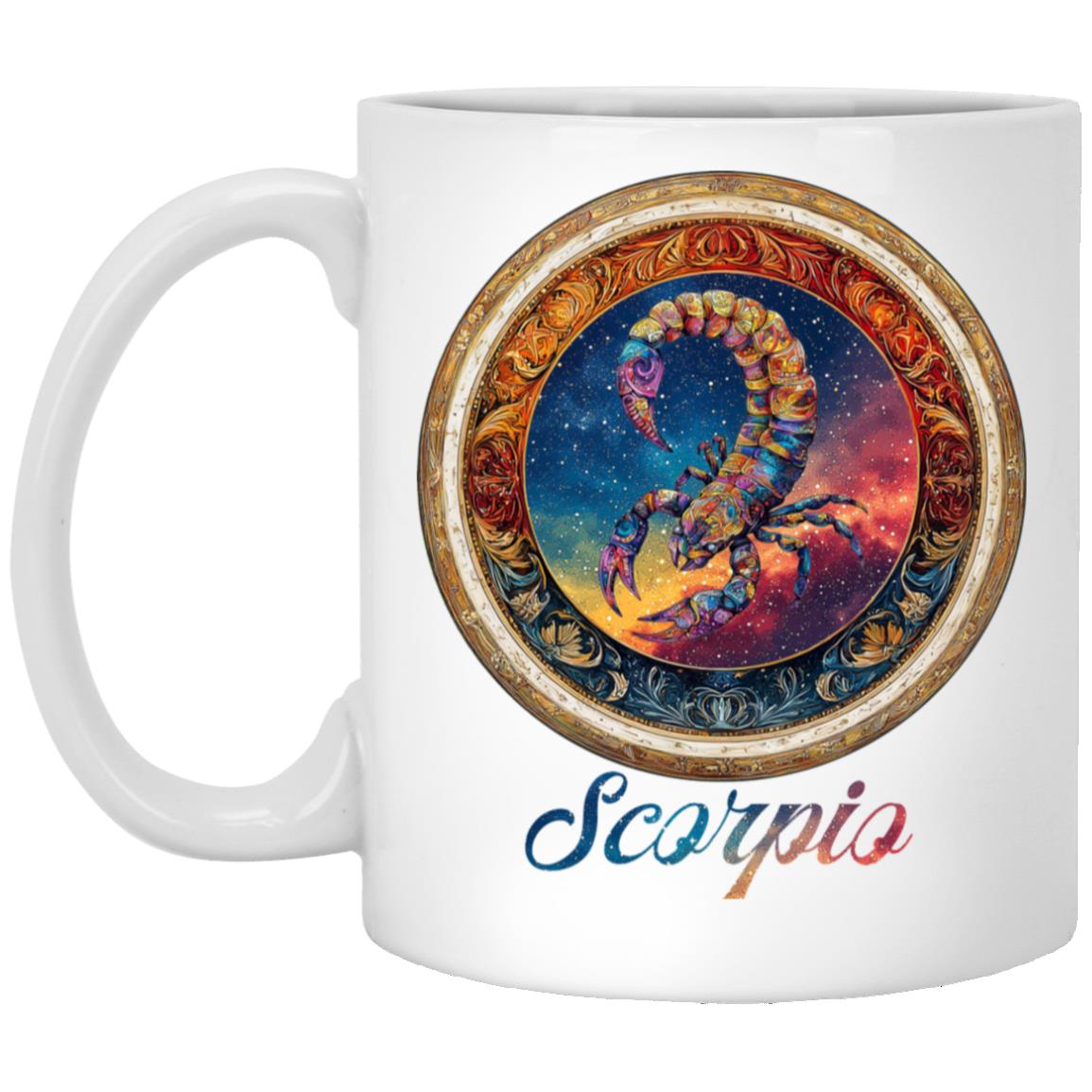 11oz White Mug Zodiac Scorpio