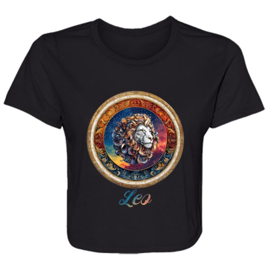 Flowy Cropped Tee Zodiac Leo