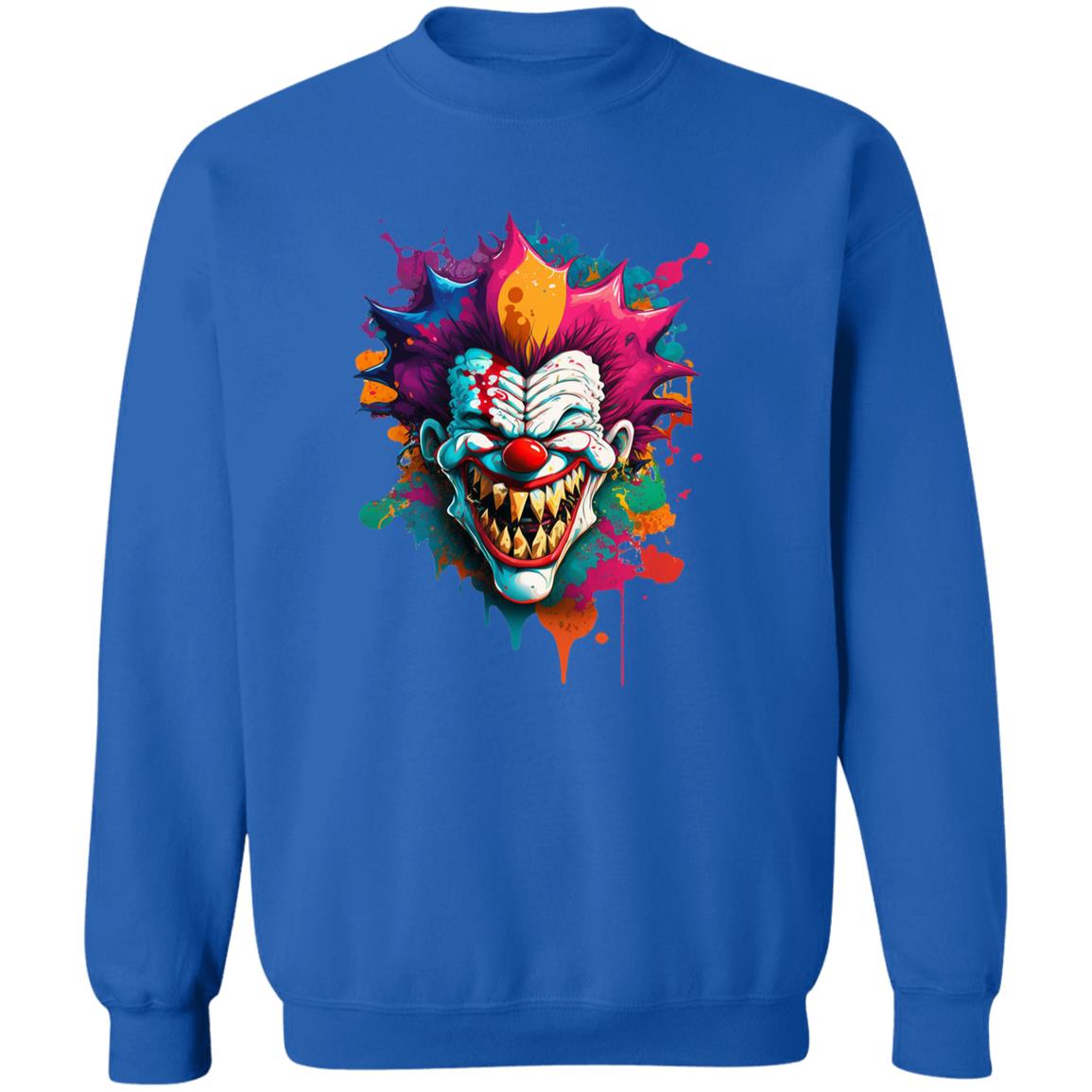 Pullover Sweatshirt Paint Splatter Clown