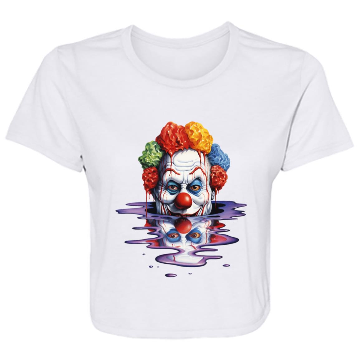 Flowy Cropped Tee Submerged Clown