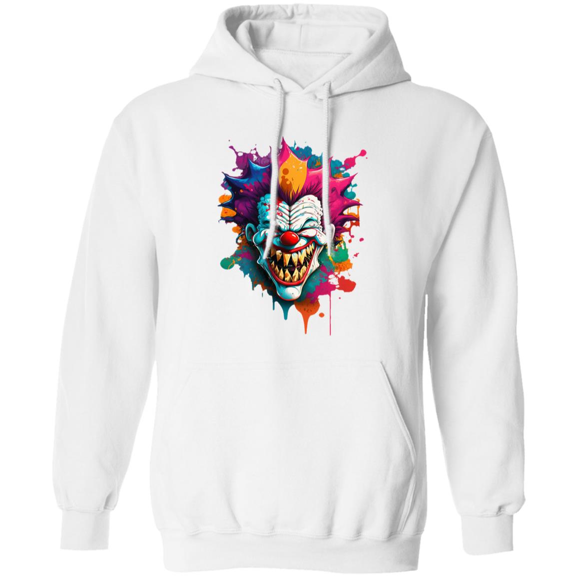 Pullover Hoodie Paint Splatter Clown