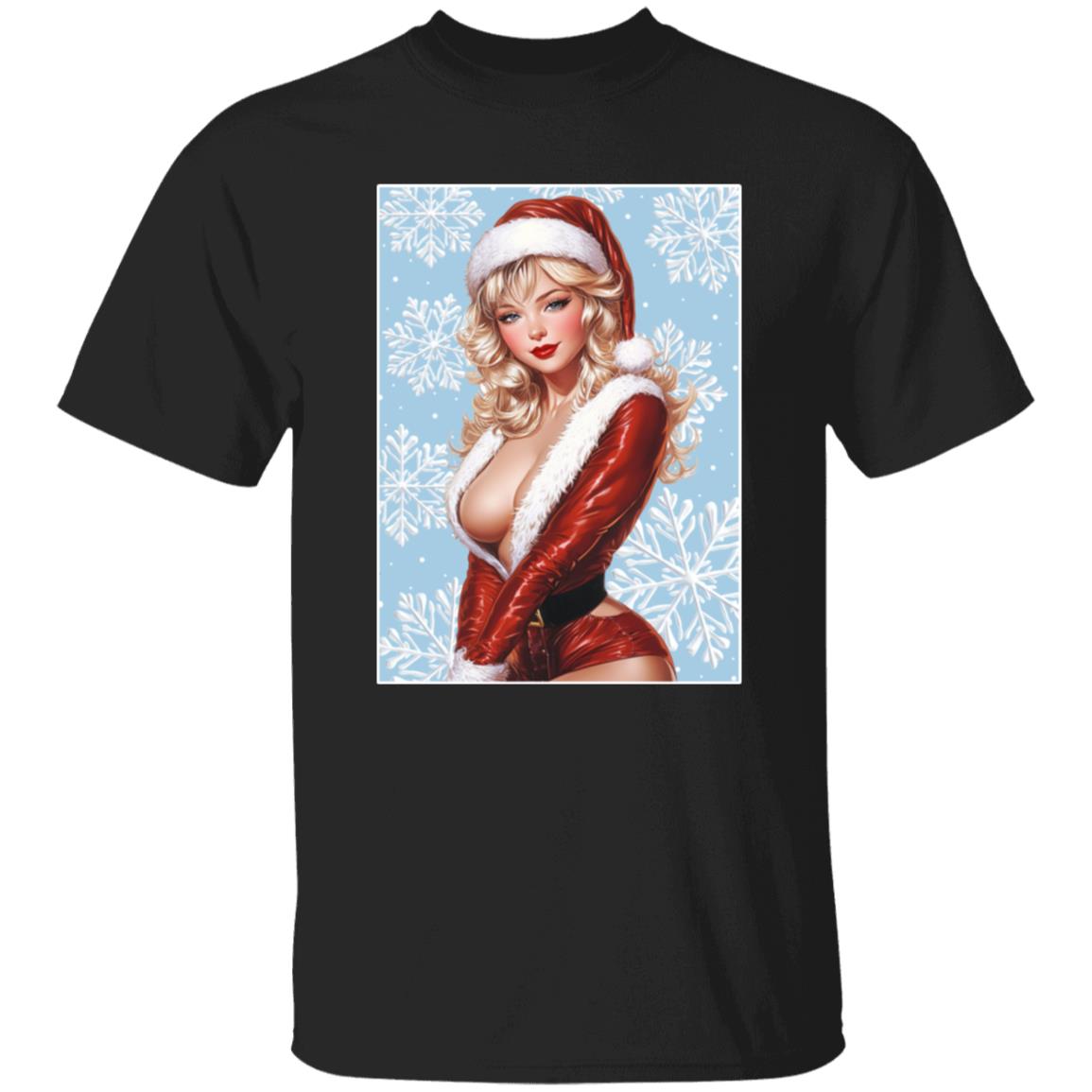 Oversized T-Shirt Santa Pin Up Lady