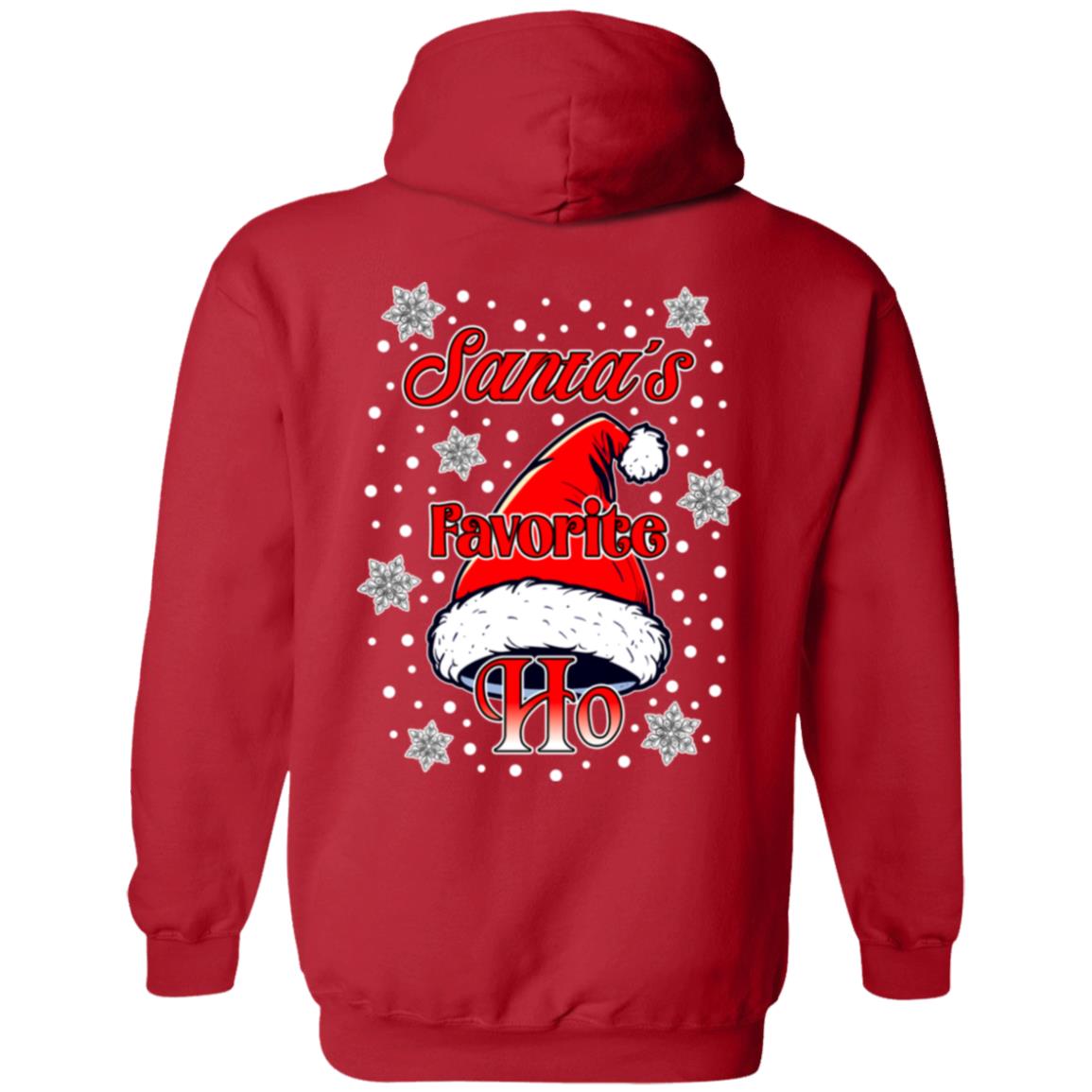 Zip Up Hooded Sweatshirt Santa's Favorite Ho
