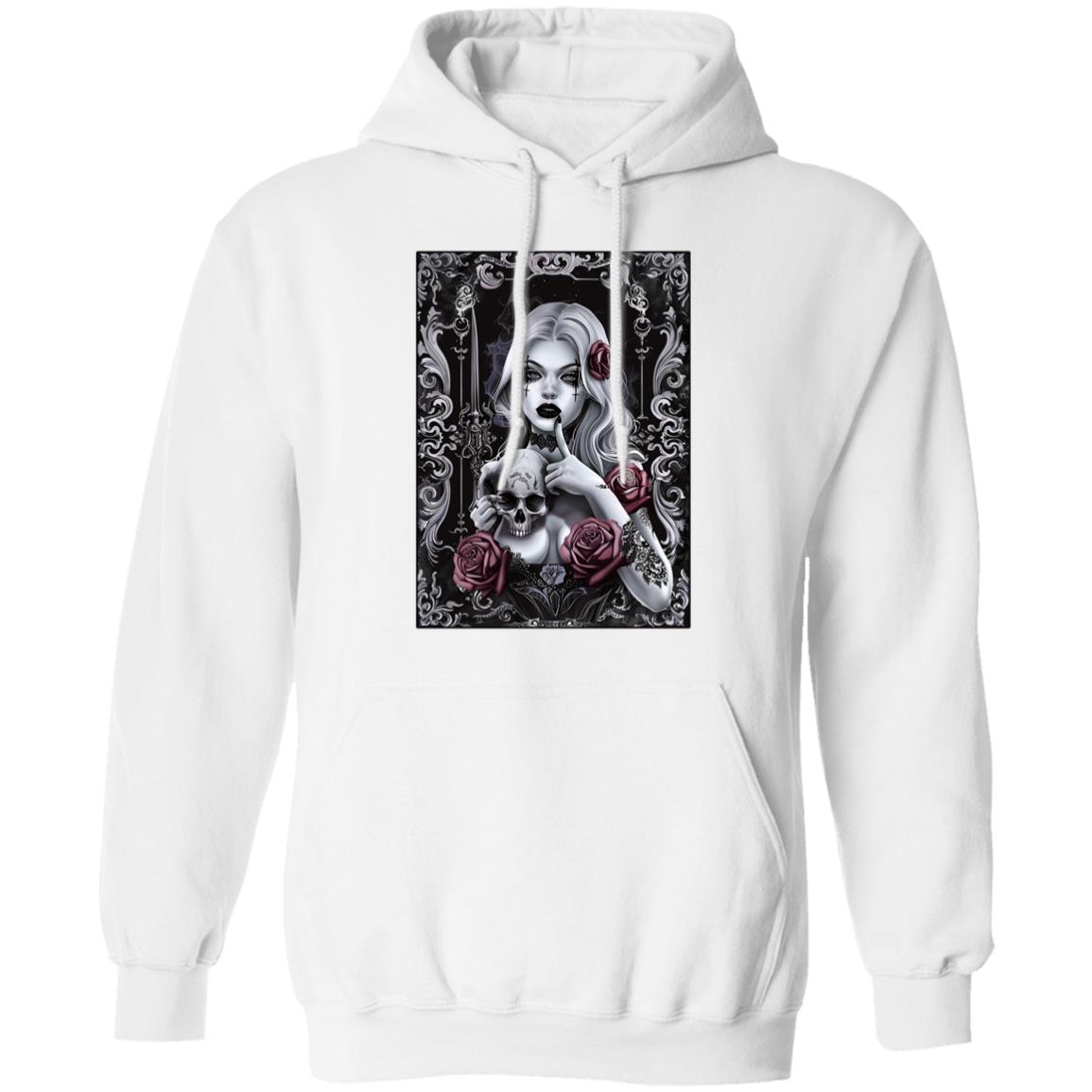 Pullover Hoodie Goth Girl Portrait