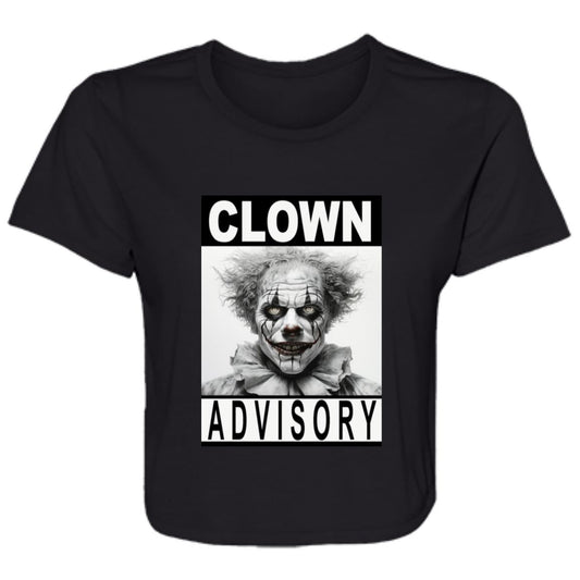 Flowy Cropped Tee Clown Advisory
