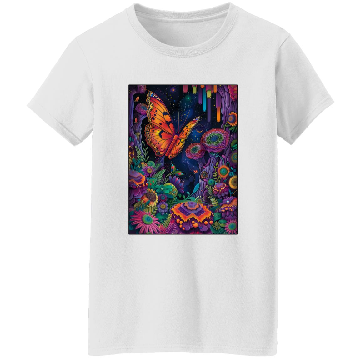 Oversized T-Shirt Psychedelic Butterfly