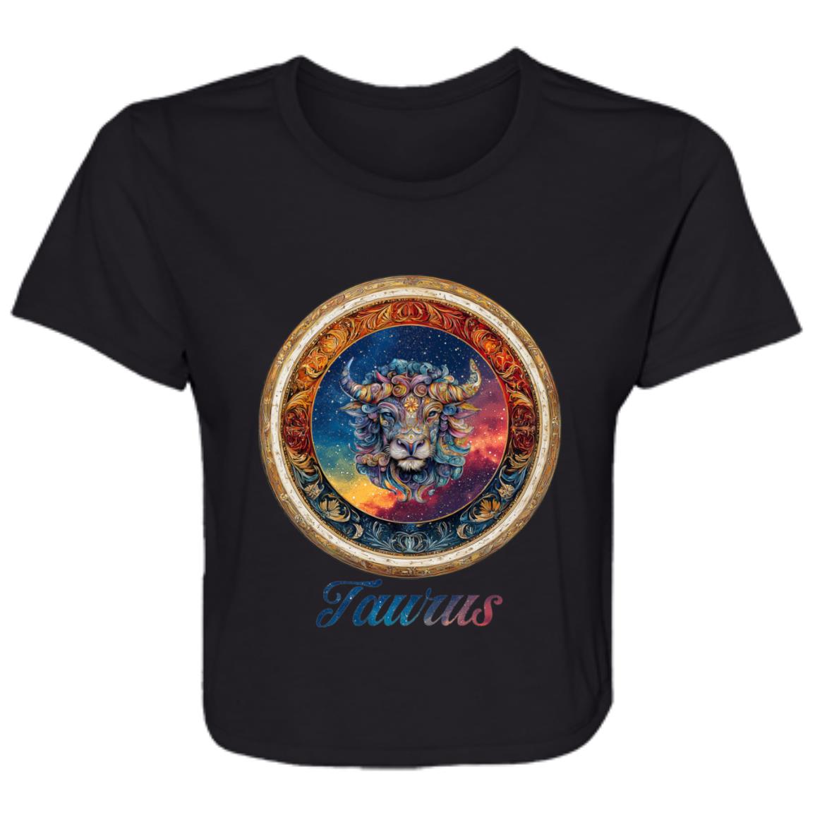 Flowy Cropped Tee Zodiac Taurus