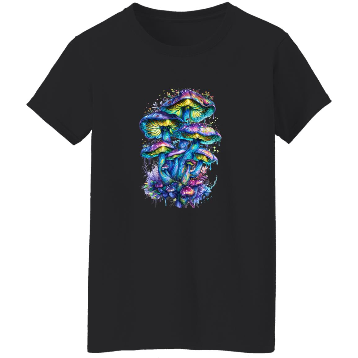 Oversized T-Shirt Colorful Mushroom Cluster