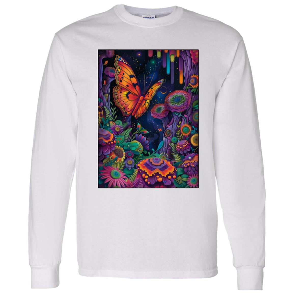 LS T-Shirt Psychedelic Butterfly