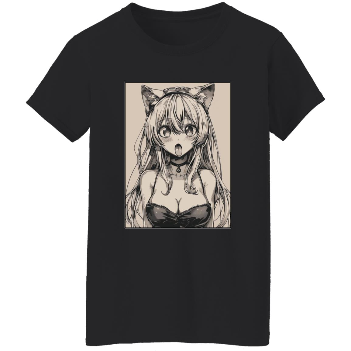 Oversized T-Shirt Anime Cat Eared Girl