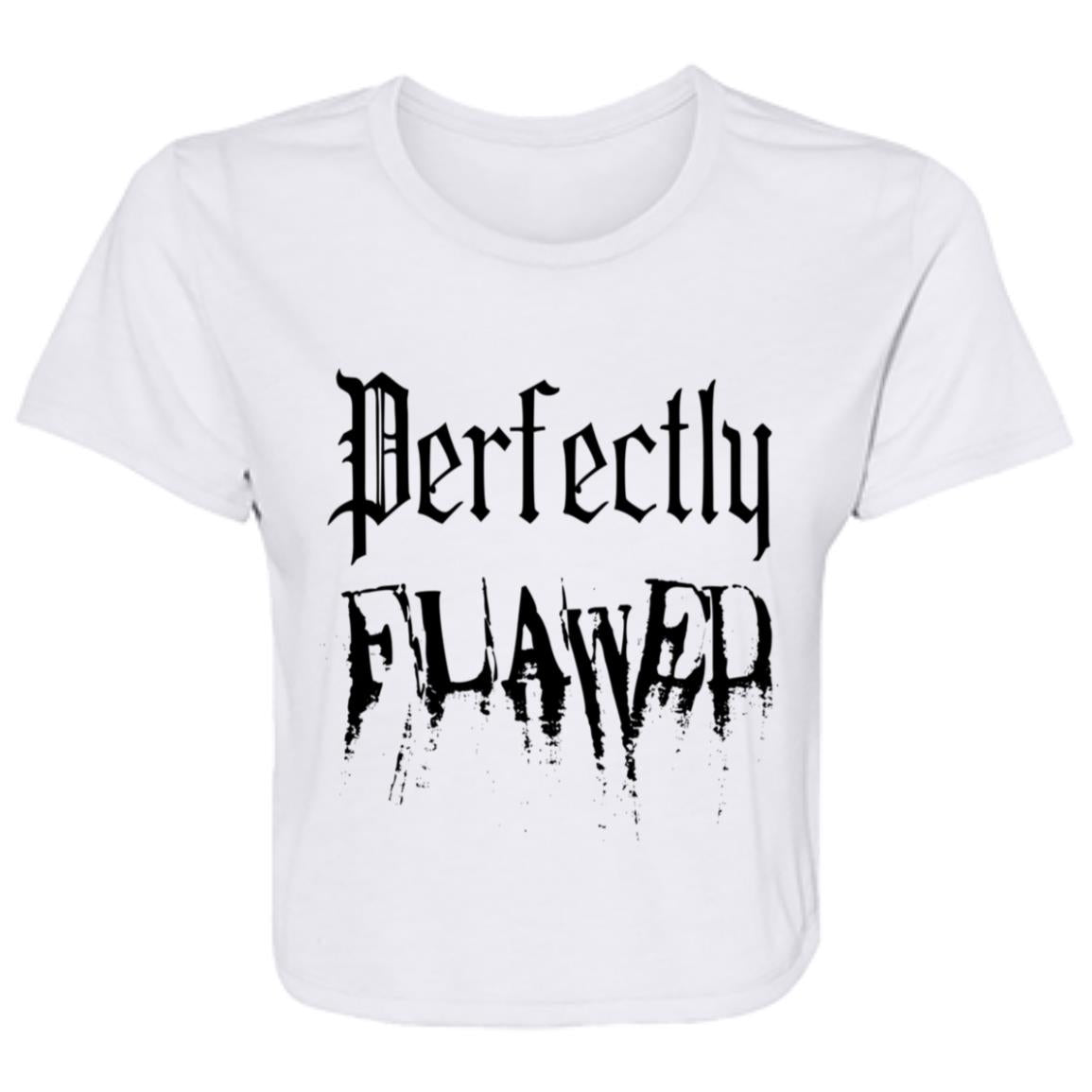 Flowy Cropped Tee Perfectly Flawed (Black)