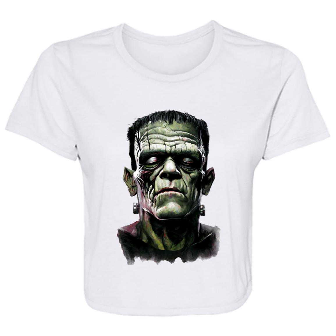 Flowy Cropped Tee Frankenstein