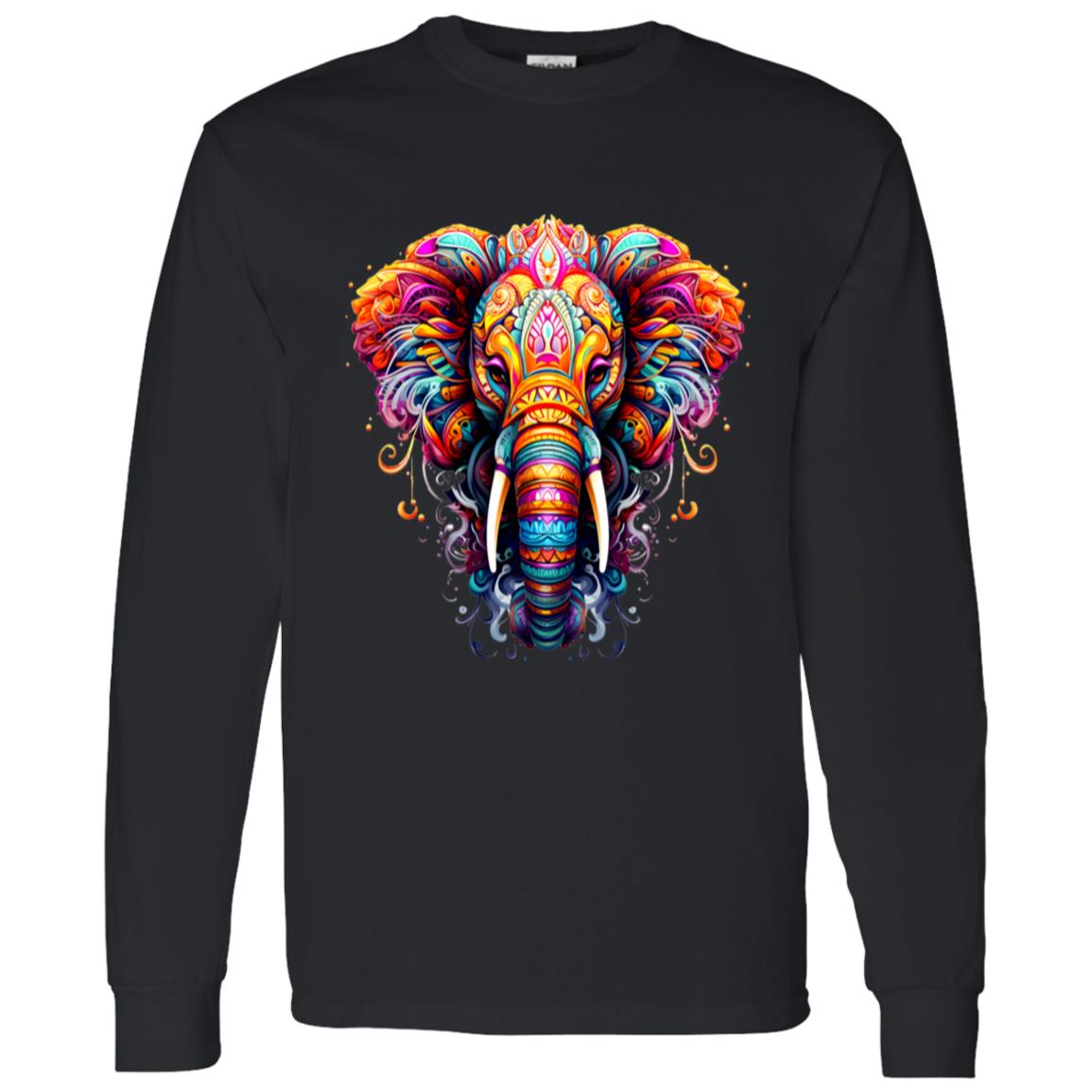 LS T-Shirt Psychedelic Elephant