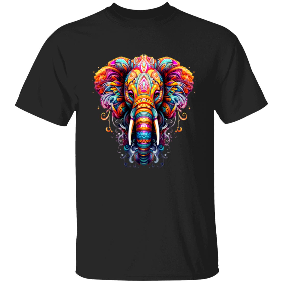 Oversized T-Shirt Psychedelic Elephant