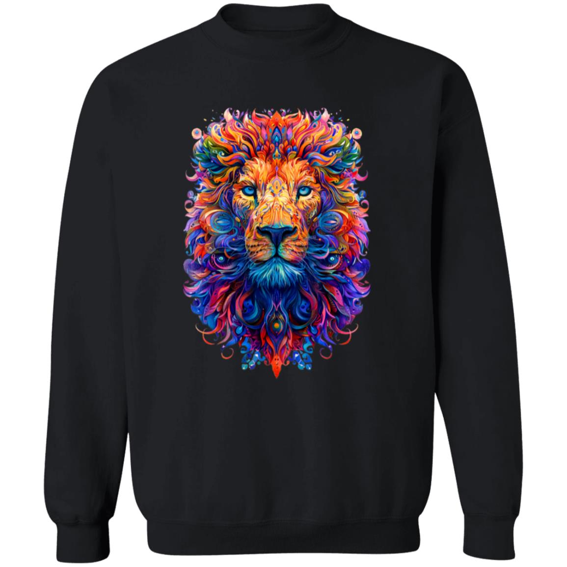Pullover Sweatshirt Psychedelic Lion