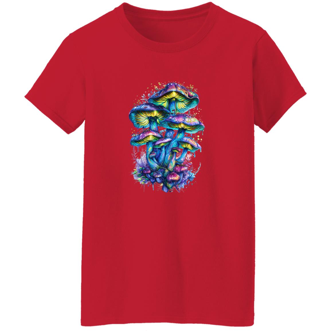 Oversized T-Shirt Colorful Mushroom Cluster