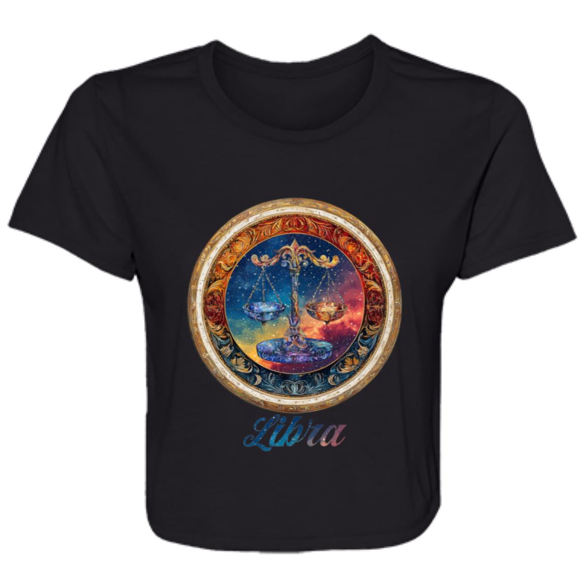 Flowy Cropped Tee Zodiac Libra