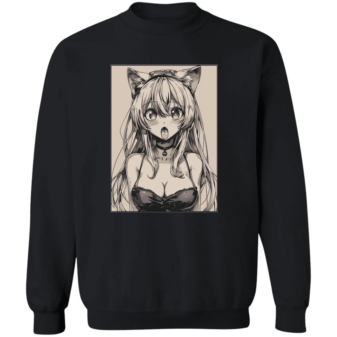 Pullover Sweatshirt Anime Cat Eared Girl
