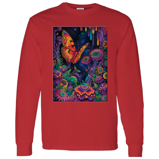 LS T-Shirt Psychedelic Butterfly
