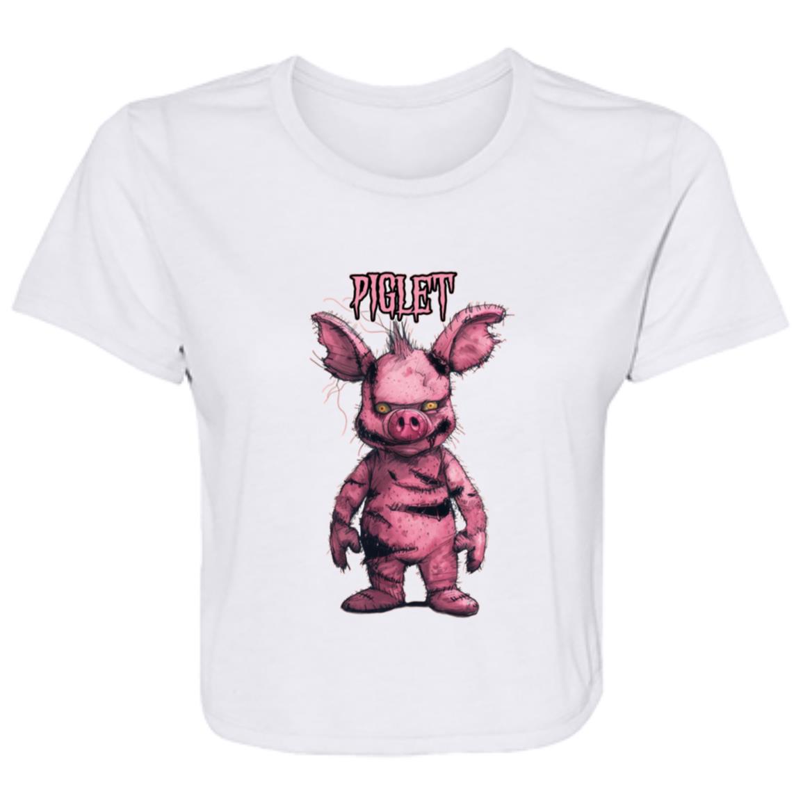 Flowy Cropped Tee Piglet