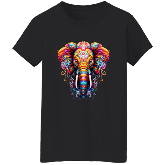 Oversized T-Shirt Psychedelic Elephant