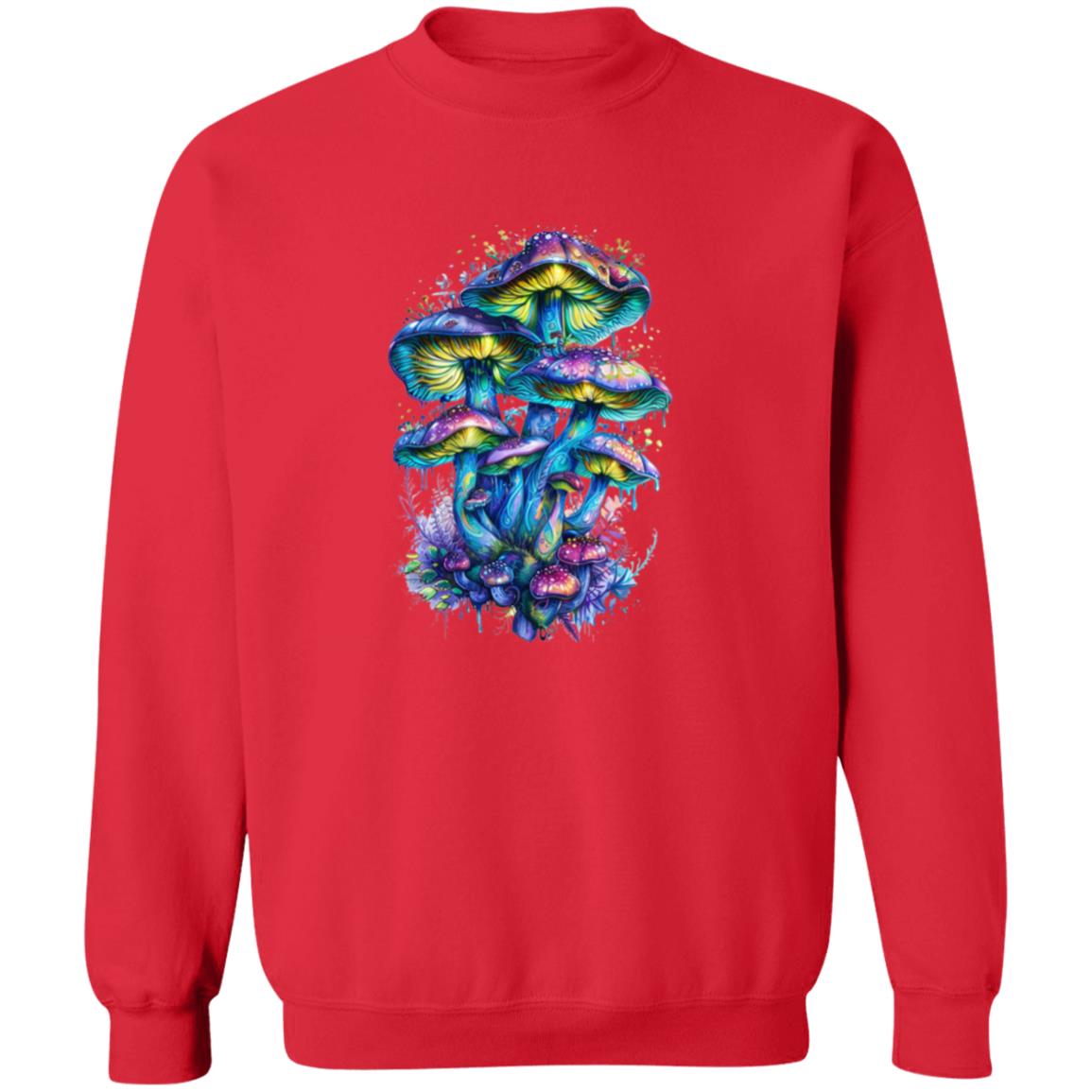 Pullover Sweatshirt Colorful Mushroom Cluster