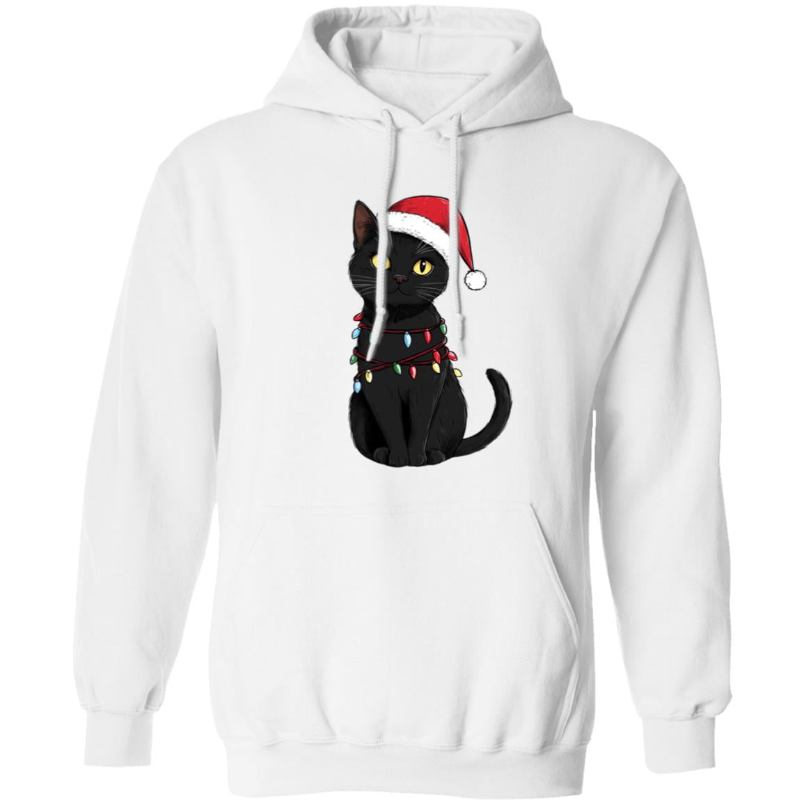 Pullover Hoodie Festive Cat