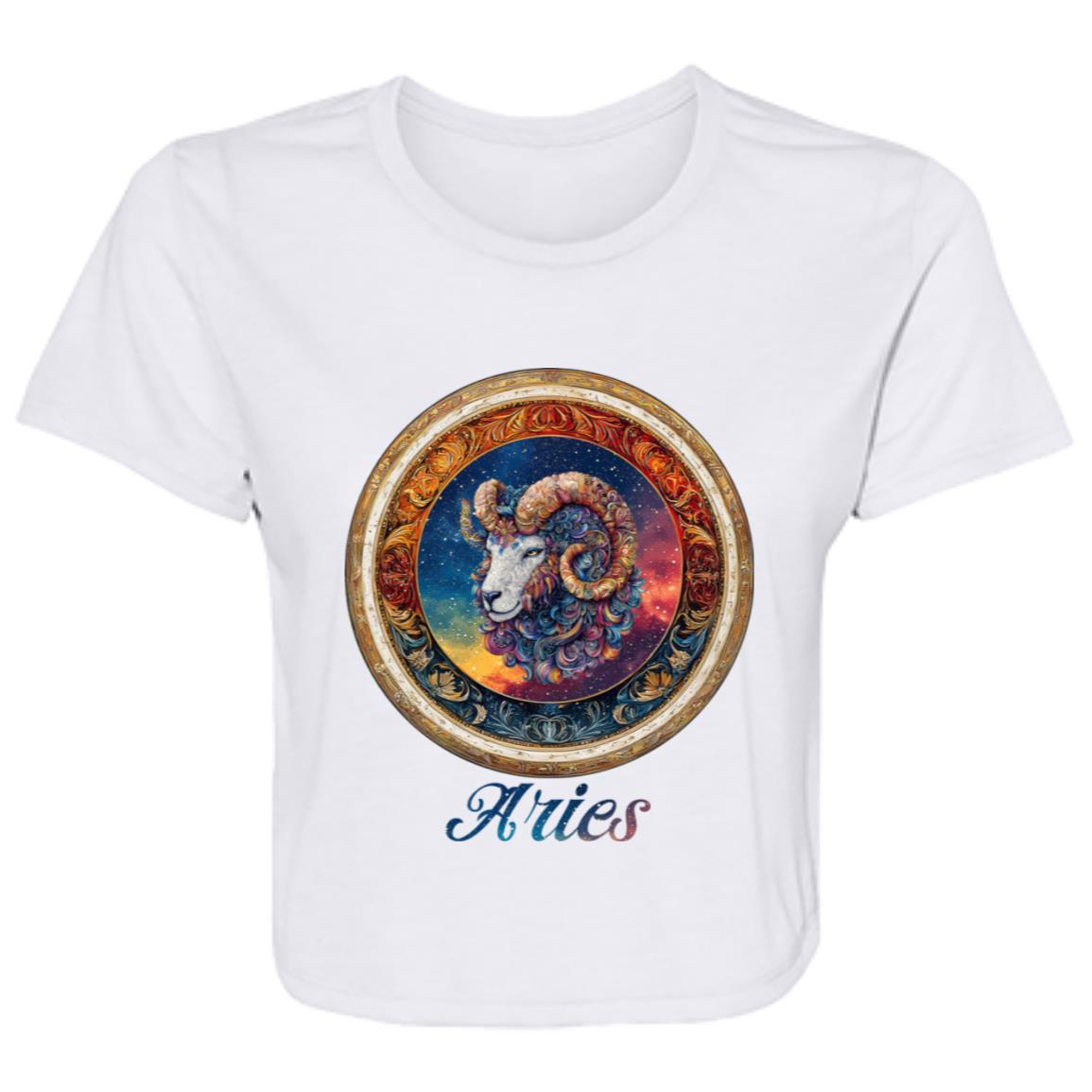 Flowy Cropped Tee Zodiac Aries