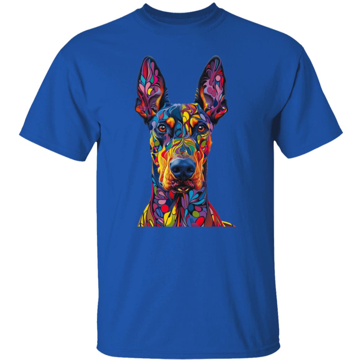 Oversized T-Shirt Colorful Abstract Doberman