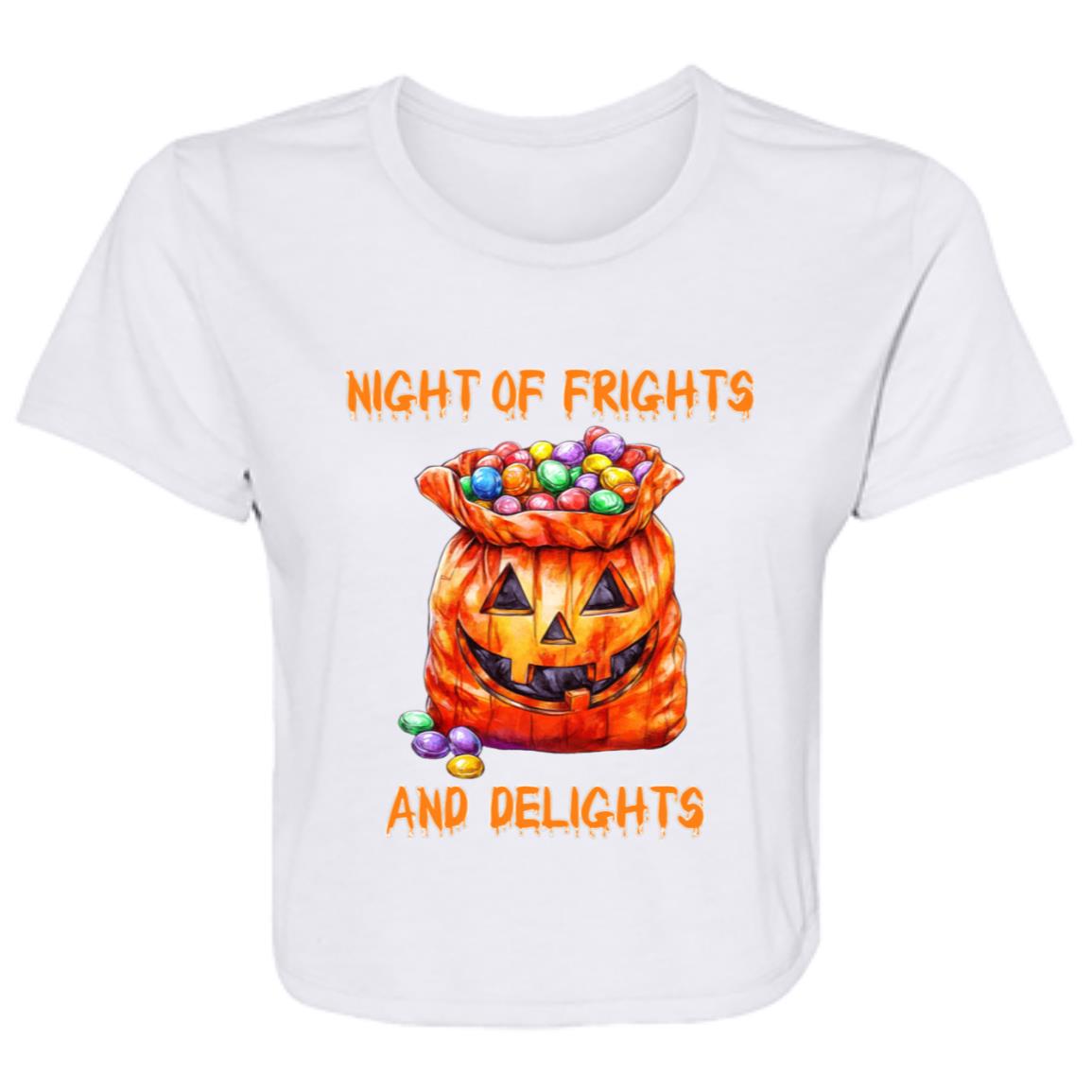 Flowy Cropped Tee Night Of Frights And Delights
