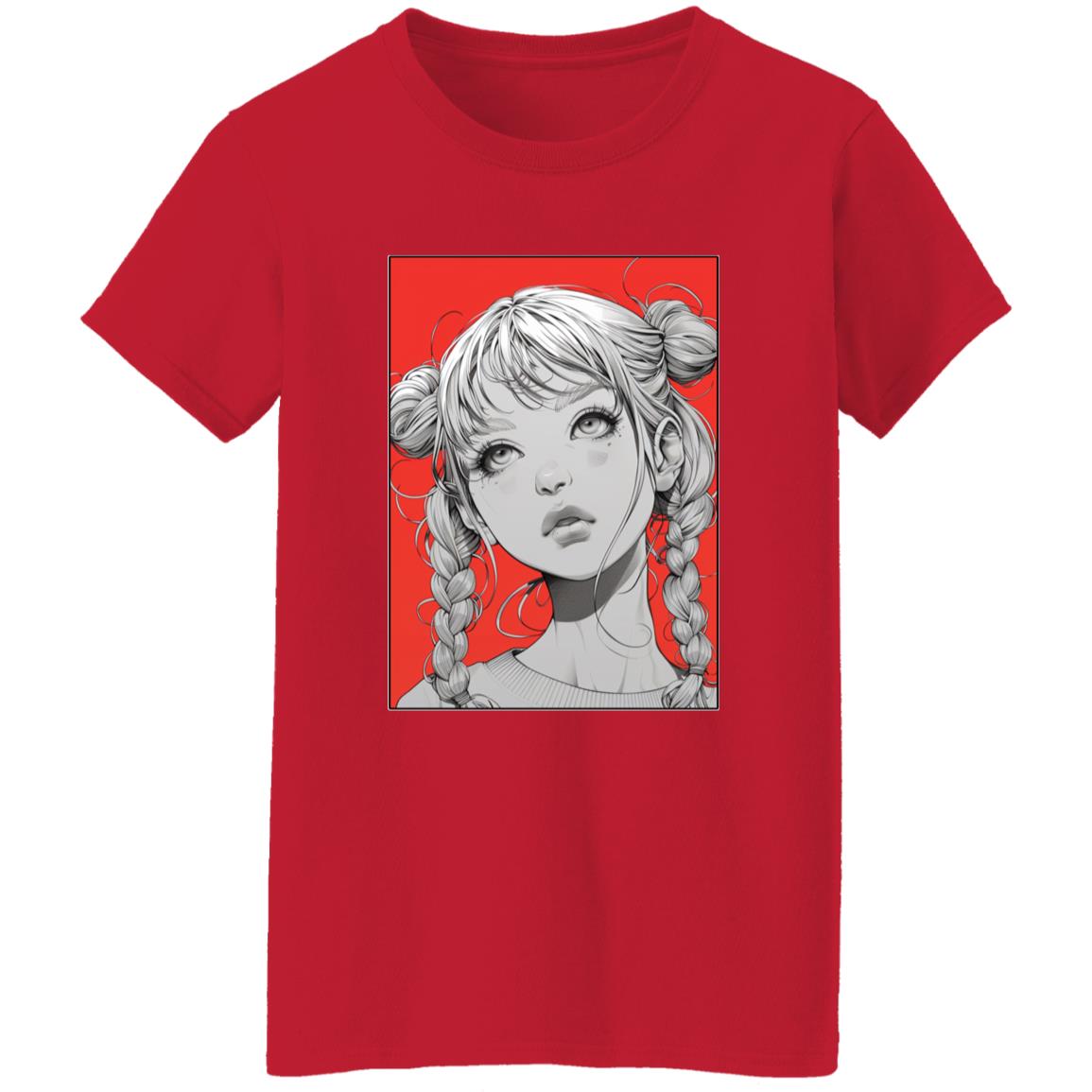 Oversized T-Shirt Anime Pigtail Girl