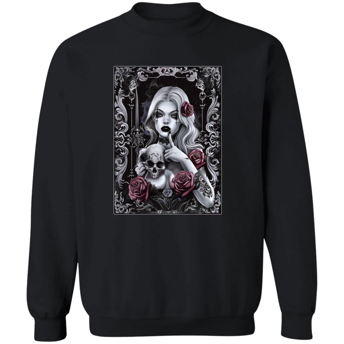 Pullover Sweatshirt Goth Girl Portrait