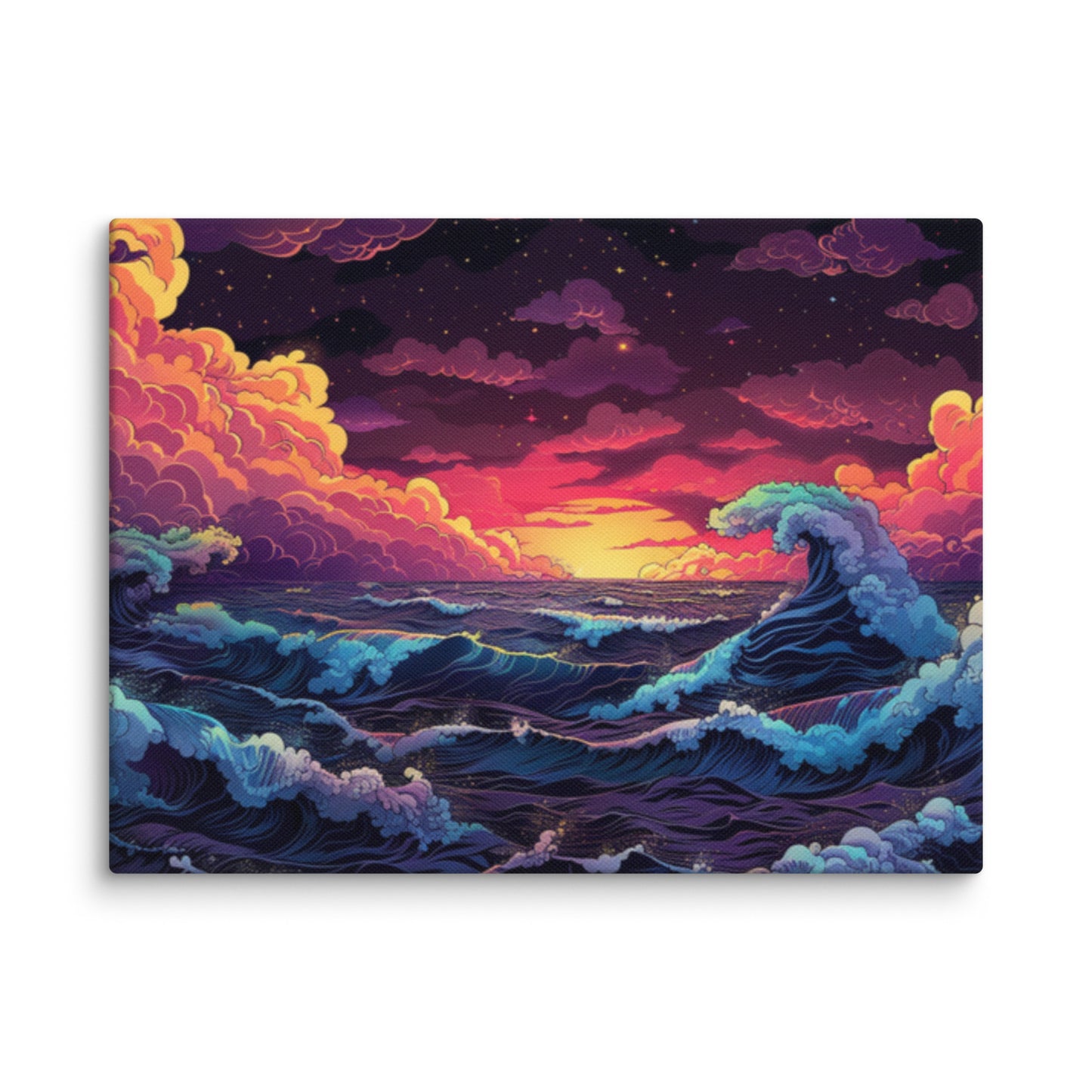 Canvas Anime Nightly Ocean