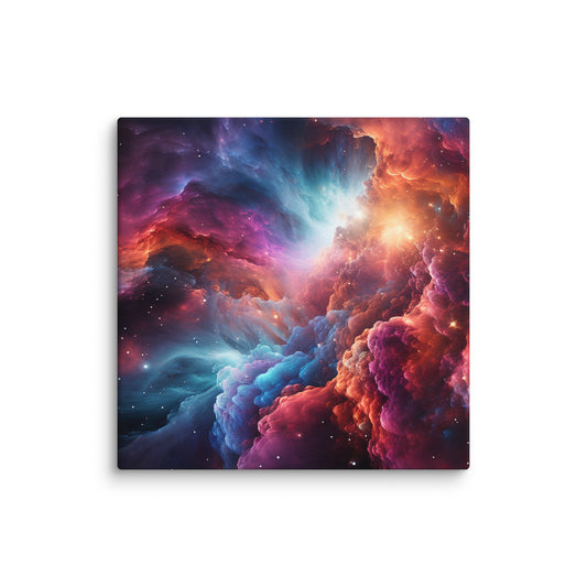 Canvas Colorful Nebula Cloud
